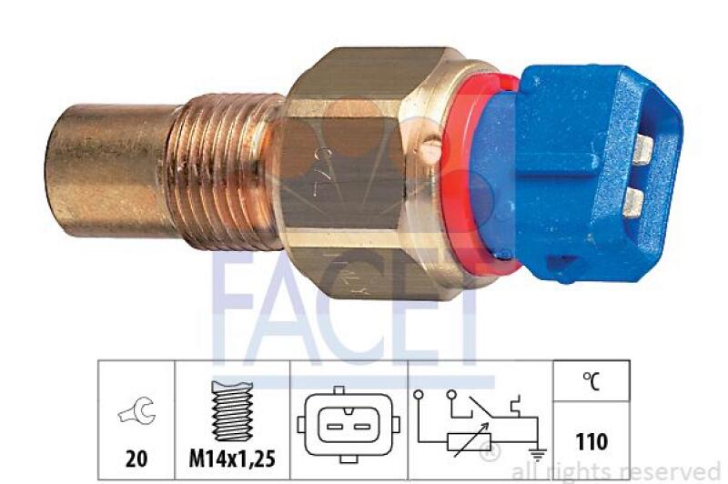 FACET Sensor, Kühlmitteltemperatur Made in Italy - OE Equivalent