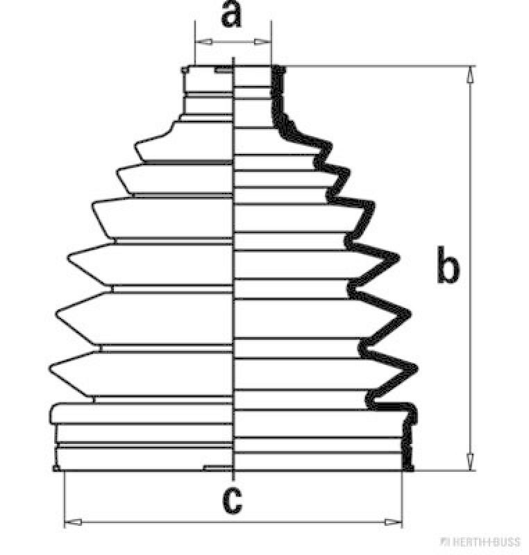 HERTH+BUSS JAKOPARTS Faltenbalgsatz, Antriebswelle