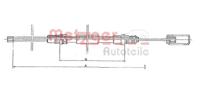 METZGER Seilzug, Feststellbremse 116762