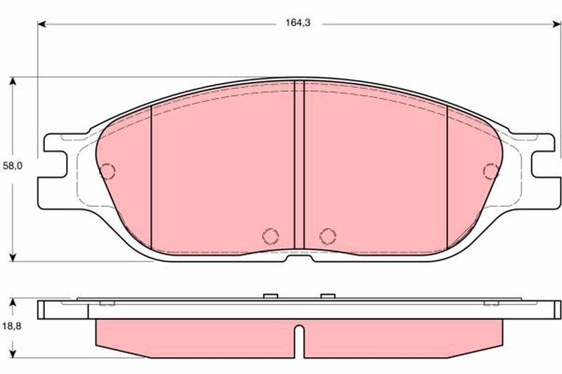 TRW Brake Pad Set, disc brake