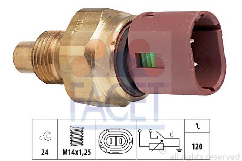 FACET Sensor, coolant temperature Made in Italy - OE Equivalent