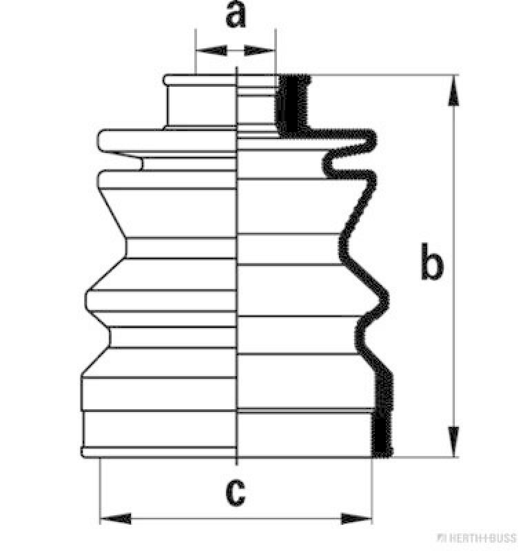 HERTH+BUSS JAKOPARTS Bellow Set, drive shaft