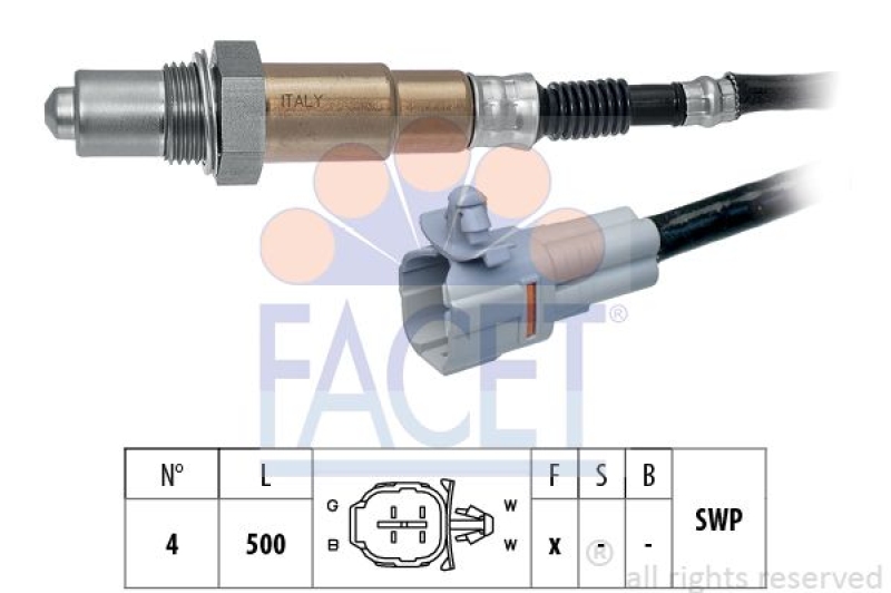 FACET Lambda Sensor Made in Italy - OE Equivalent