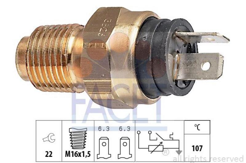 FACET Sensor, Kühlmitteltemperatur Made in Italy - OE Equivalent