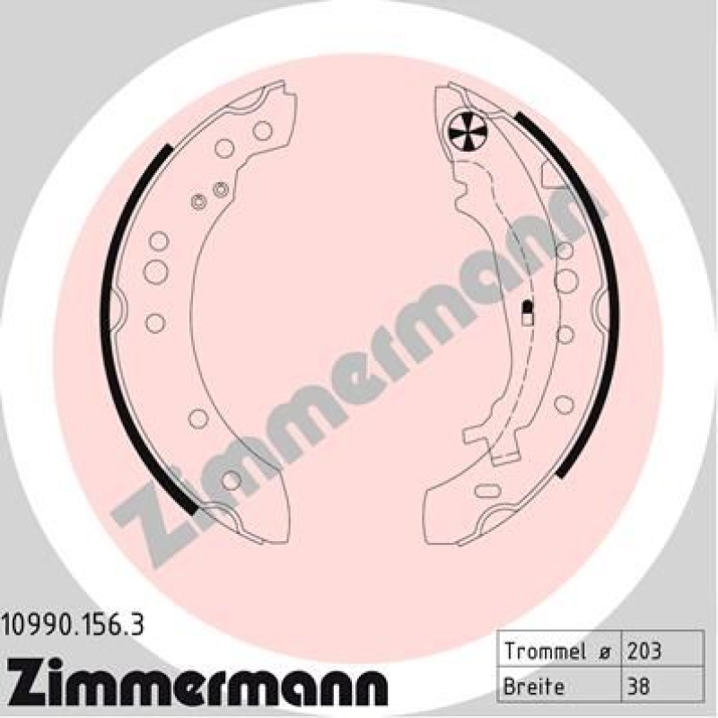 ZIMMERMANN Brake Shoe Set