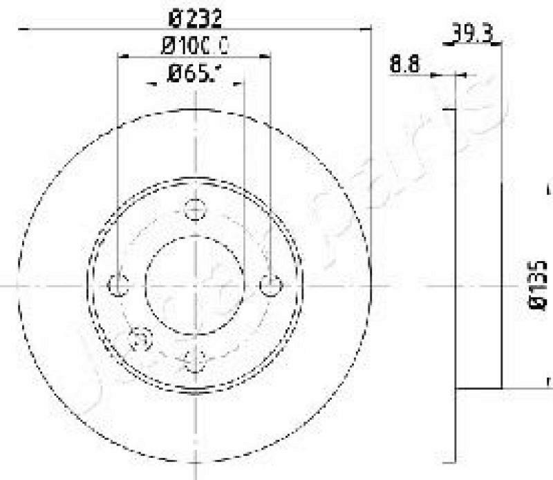 2x JAPANPARTS Bremsscheibe