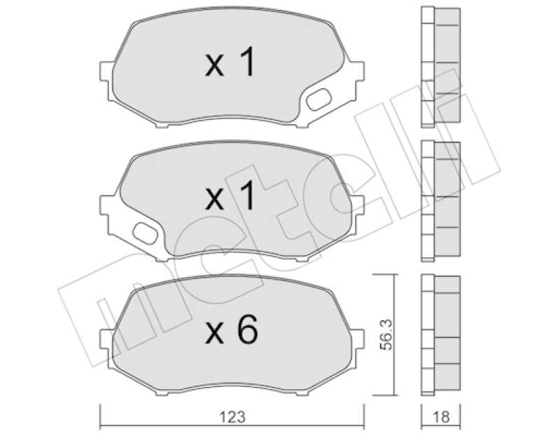 METELLI Brake Pad Set, disc brake