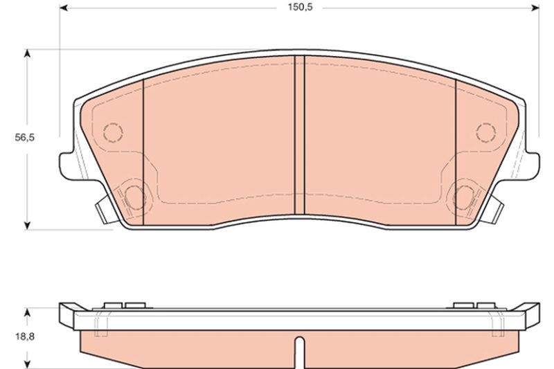 TRW Brake Pad Set, disc brake