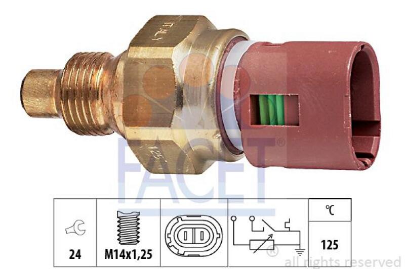 FACET Sensor, Kühlmitteltemperatur Made in Italy - OE Equivalent