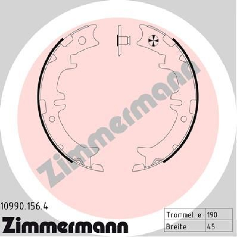 ZIMMERMANN Bremsbackensatz, Feststellbremse