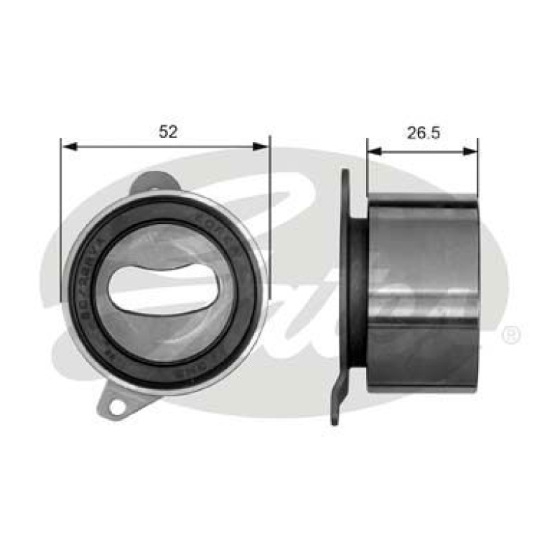 GATES Tensioner Pulley, timing belt PowerGrip®