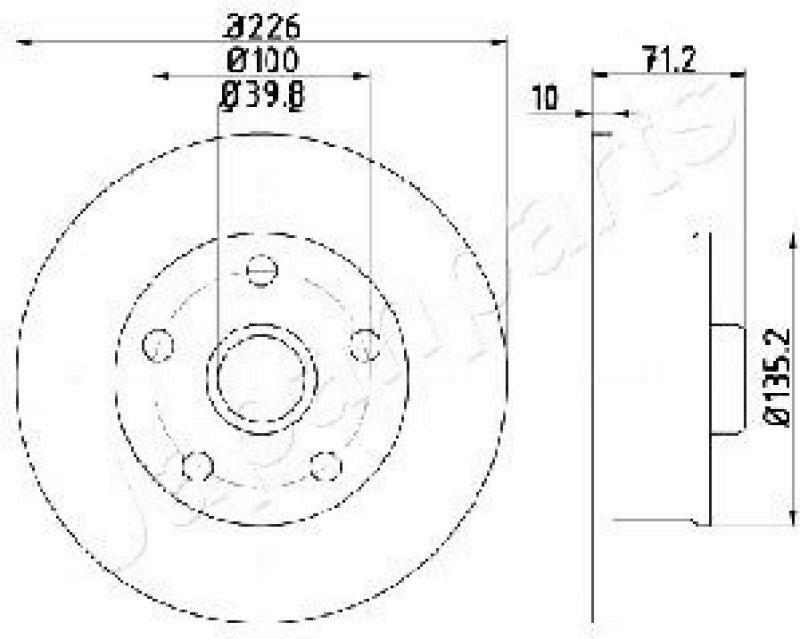 2x JAPANPARTS Bremsscheibe
