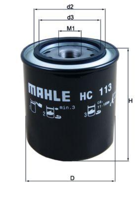 MAHLE ORIGINAL Hydraulikfilter, Automatikgetriebe