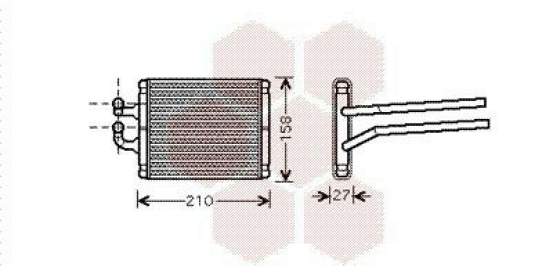 VAN WEZEL Heat Exchanger, interior heating