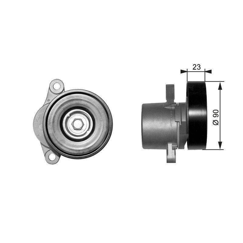 GATES Belt Tensioner, V-ribbed belt DriveAlign®