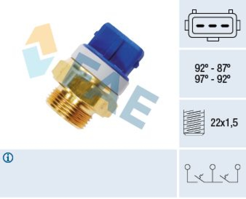 FAE Temperature Switch, radiator fan