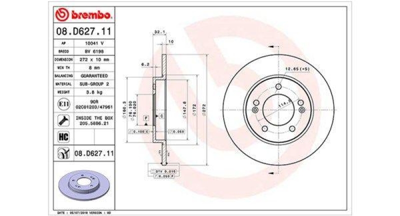 2x MAGNETI MARELLI Bremsscheibe 360406165601