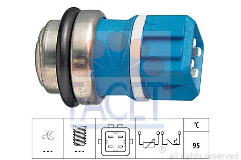 FACET Sensor, Kühlmitteltemperatur Made in Italy - OE Equivalent