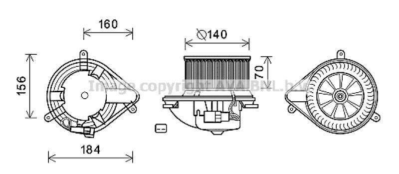 AVA QUALITY COOLING Electric Motor, interior blower