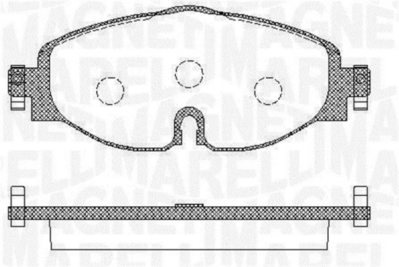 MAGNETI MARELLI Bremsbelagsatz, Scheibenbremse