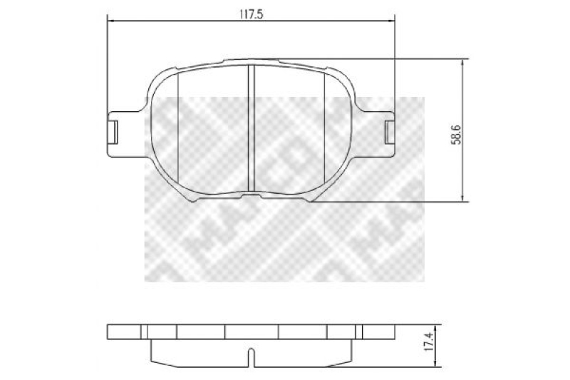 MAPCO Brake Pad Set, disc brake