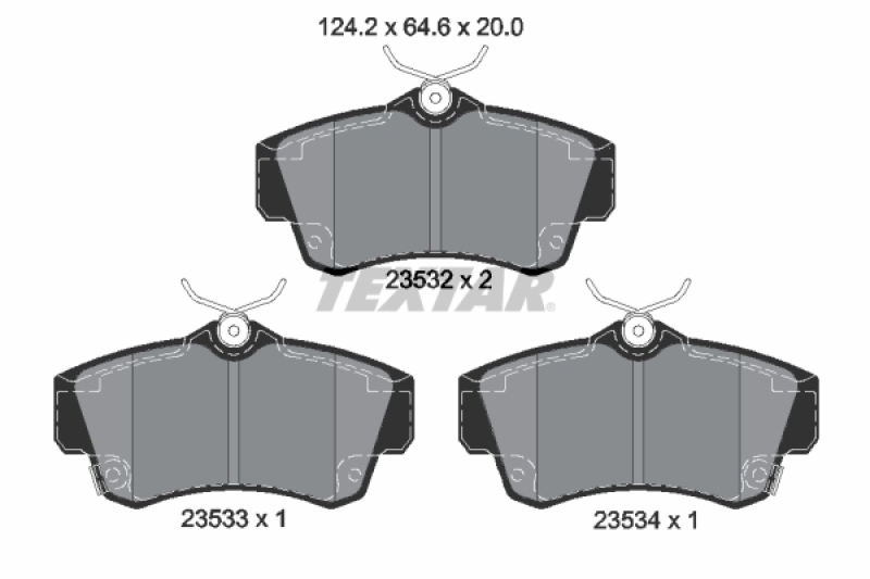 TEXTAR Brake Pad Set, disc brake Q+