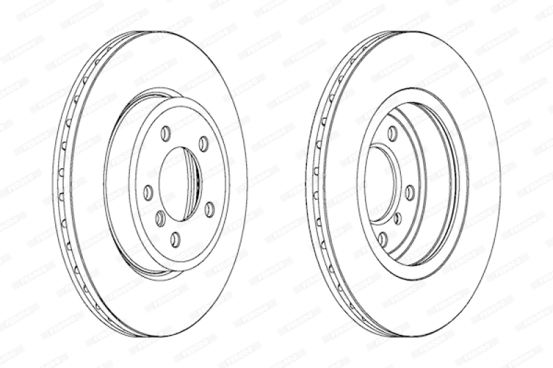 2x FERODO Bremsscheibe PREMIER Coat+ disc