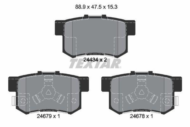 TEXTAR Bremsbelagsatz, Scheibenbremse Q+