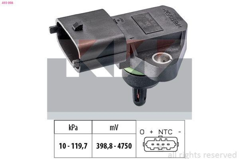 KW Luftdrucksensor, Höhenanpassung Made in Italy - OE Equivalent
