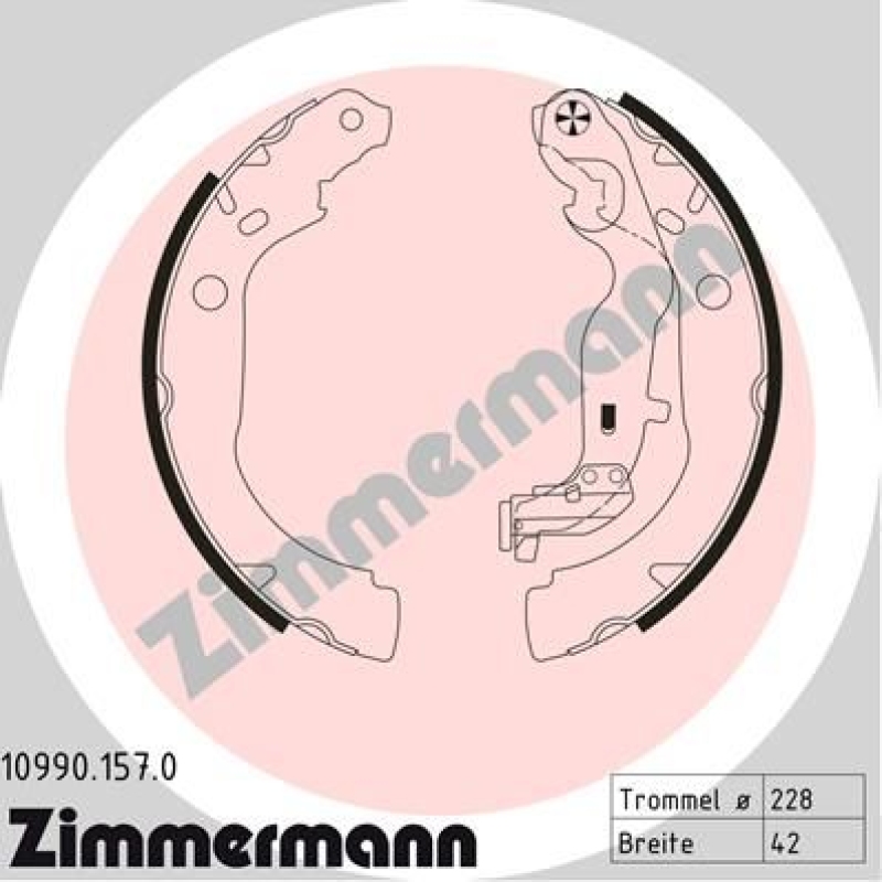 ZIMMERMANN Brake Shoe Set