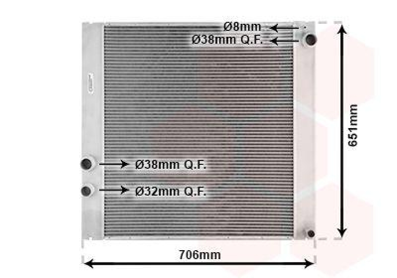 VAN WEZEL Radiator, engine cooling