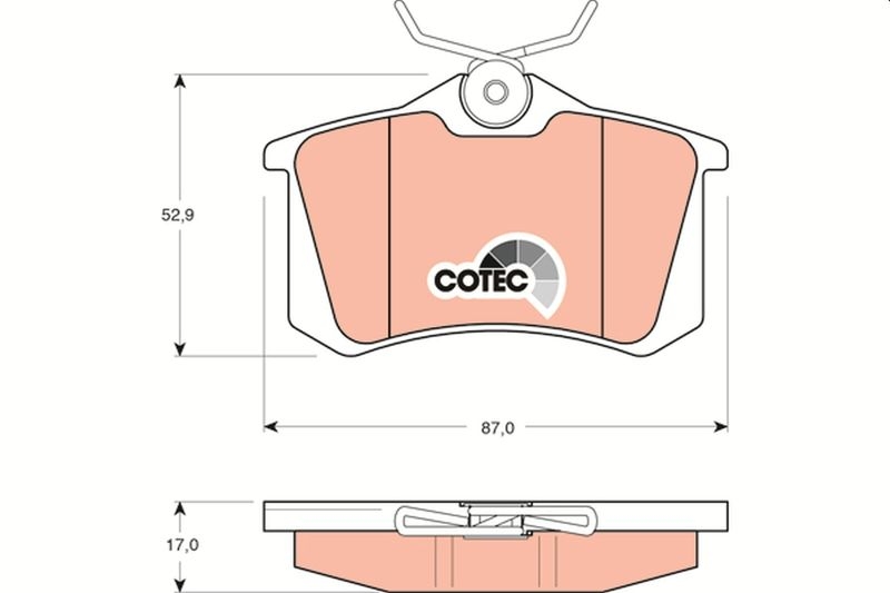 TRW Brake Pad Set, disc brake COTEC