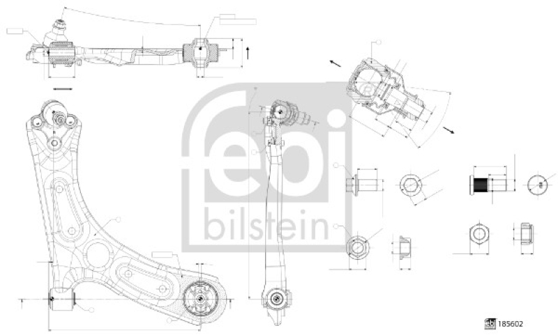 FEBI BILSTEIN Querlenker Lenker Radaufhängung