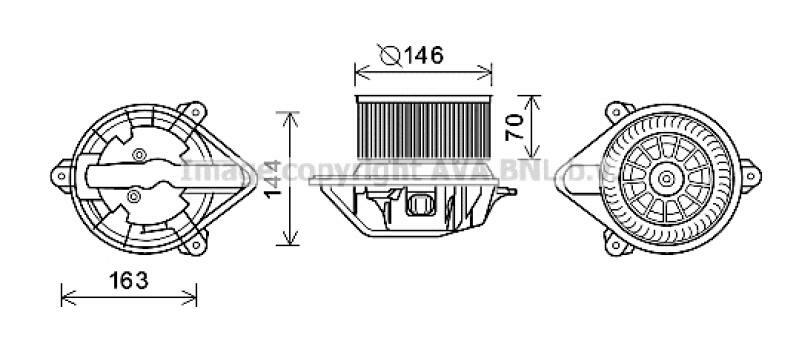 AVA QUALITY COOLING Elektromotor, Innenraumgebläse