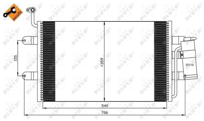 NRF Condenser, air conditioning EASY FIT