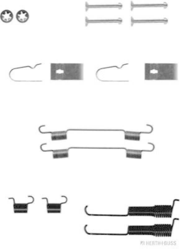 HERTH+BUSS JAKOPARTS Zubehörsatz Bremsbacken Trommelbremse Montagesatz