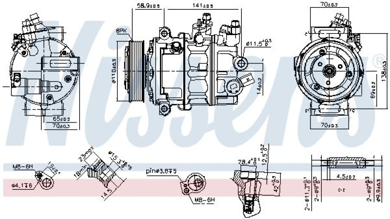 NISSENS Kompressor, Klimaanlage ** FIRST FIT **