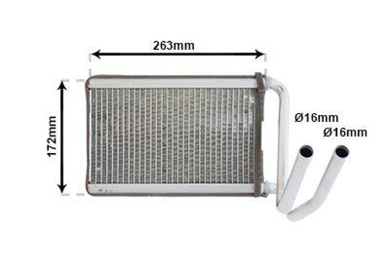 VAN WEZEL Heat Exchanger, interior heating