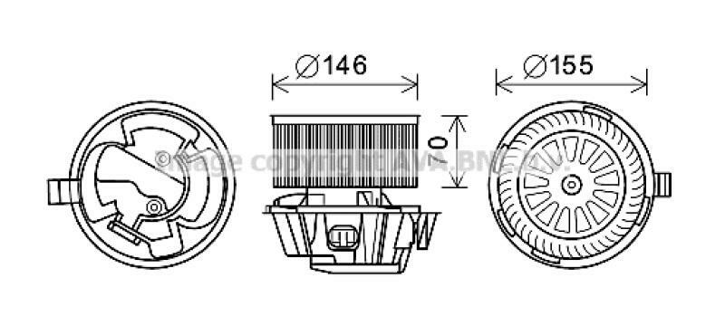 AVA QUALITY COOLING Elektromotor, Innenraumgebläse