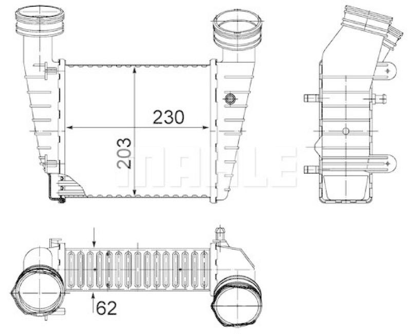 MAHLE Intercooler, charger BEHR