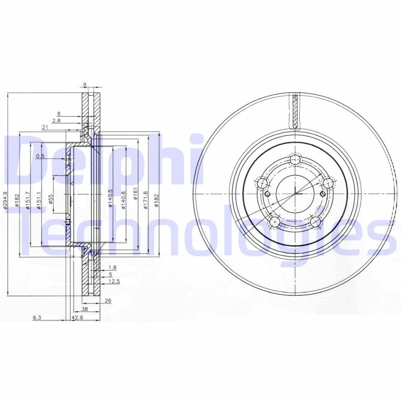 2x DELPHI Bremsscheibe