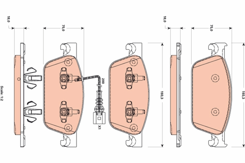 TRW Brake Pad Set, disc brake
