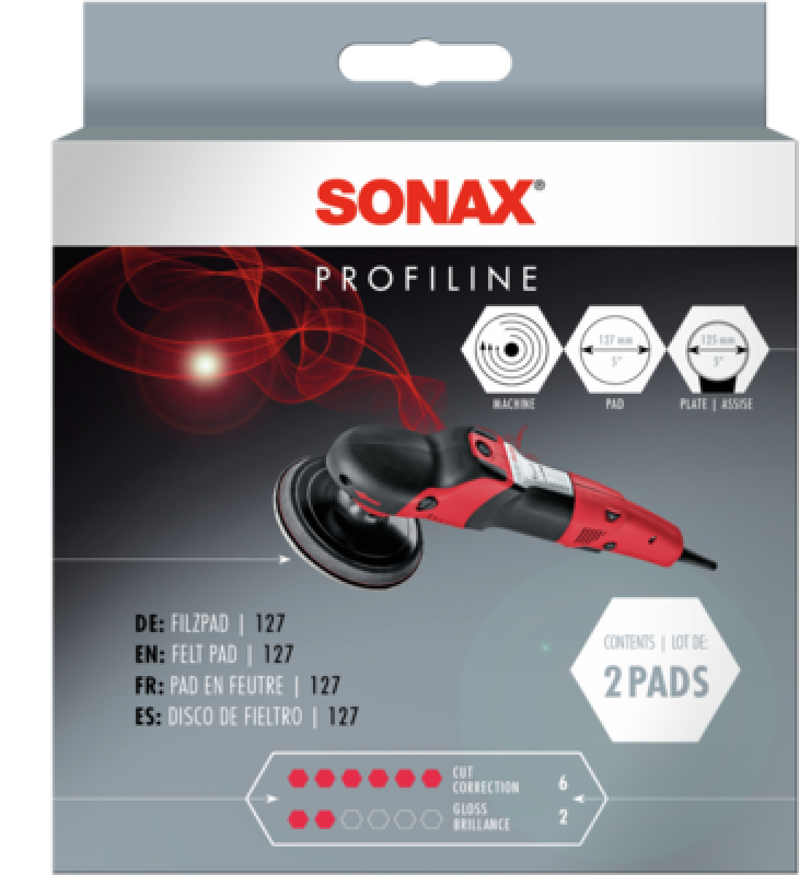 SONAX Attachment, polishing machine Felt pad 127