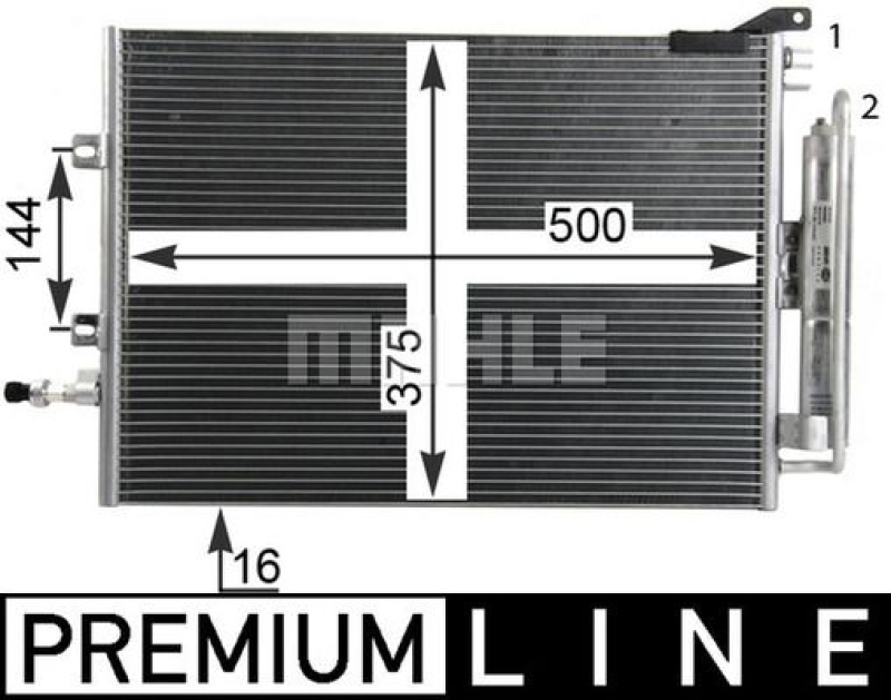 MAHLE Kondensator, Klimaanlage BEHR *** PREMIUM LINE ***