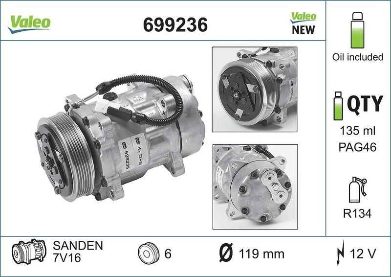 VALEO Kompressor, Klimaanlage NEW ORIGINAL PART