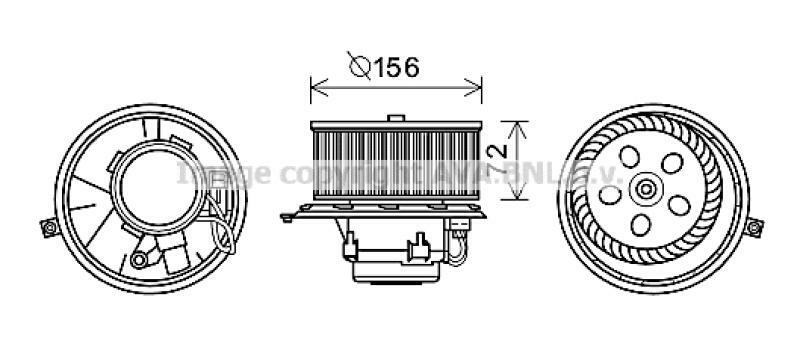 AVA QUALITY COOLING Electric Motor, interior blower