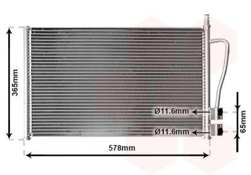 VAN WEZEL Condenser, air conditioning