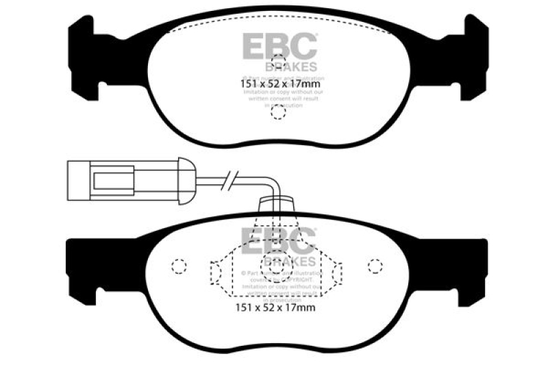 EBC Brakes Bremsbelagsatz, Scheibenbremse