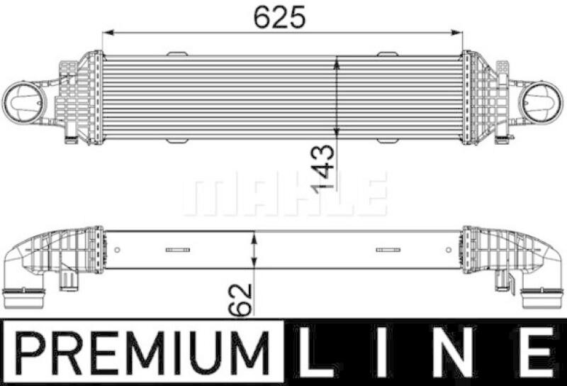 MAHLE Ladeluftkühler BEHR *** PREMIUM LINE ***