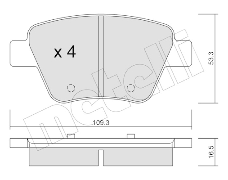 METELLI Bremsbelagsatz, Scheibenbremse
